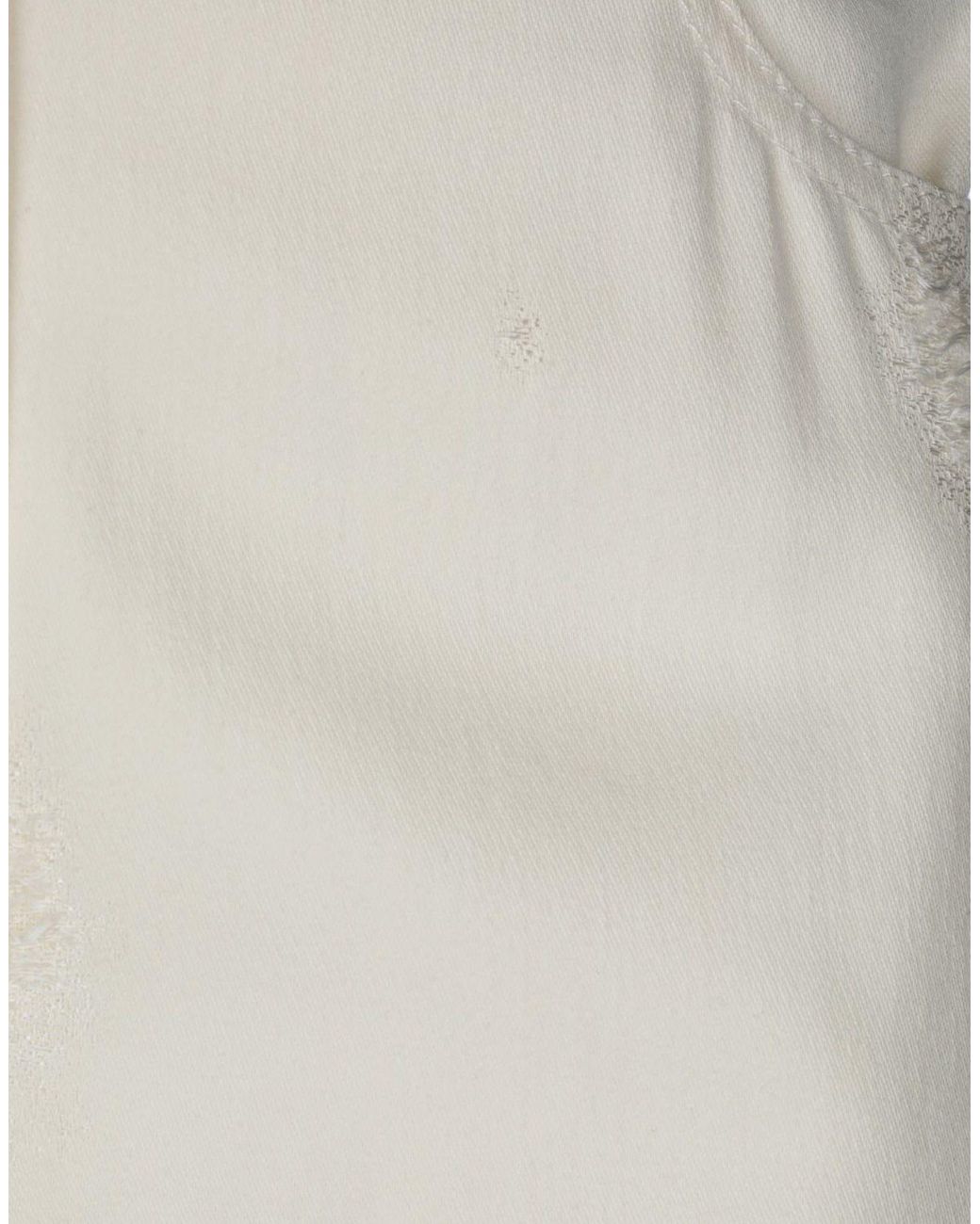 Sandro White Ivory Pants Cotton, Viscose, Elastane