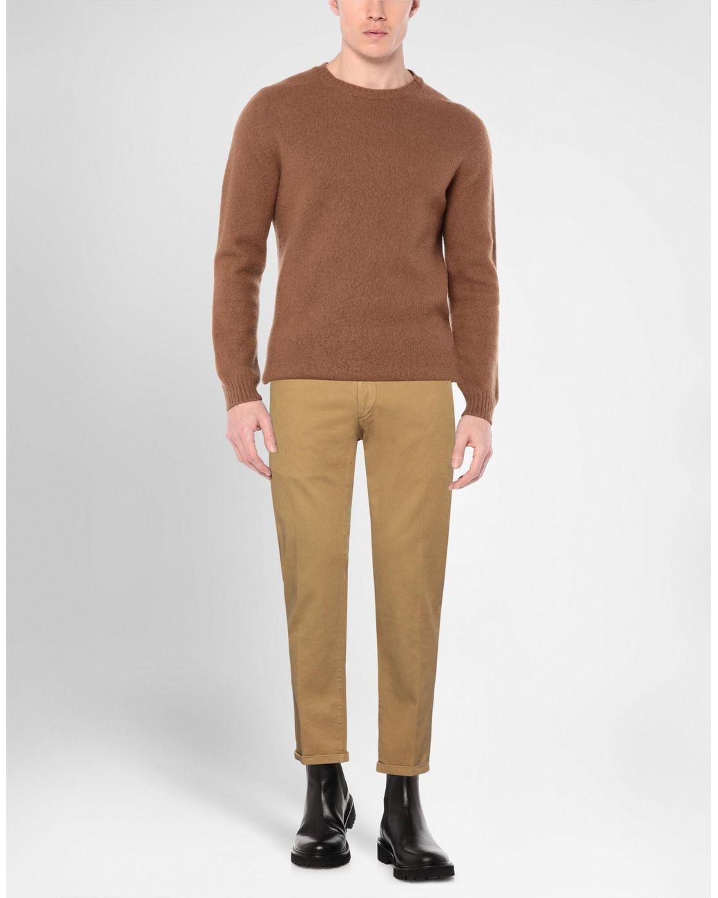 RE_HASH Natural Camel Pants Cotton, Lyocell, Elastane for men