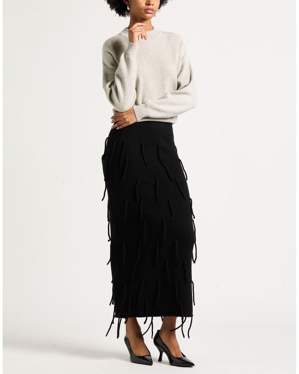 Liviana Conti Black Midi Skirt