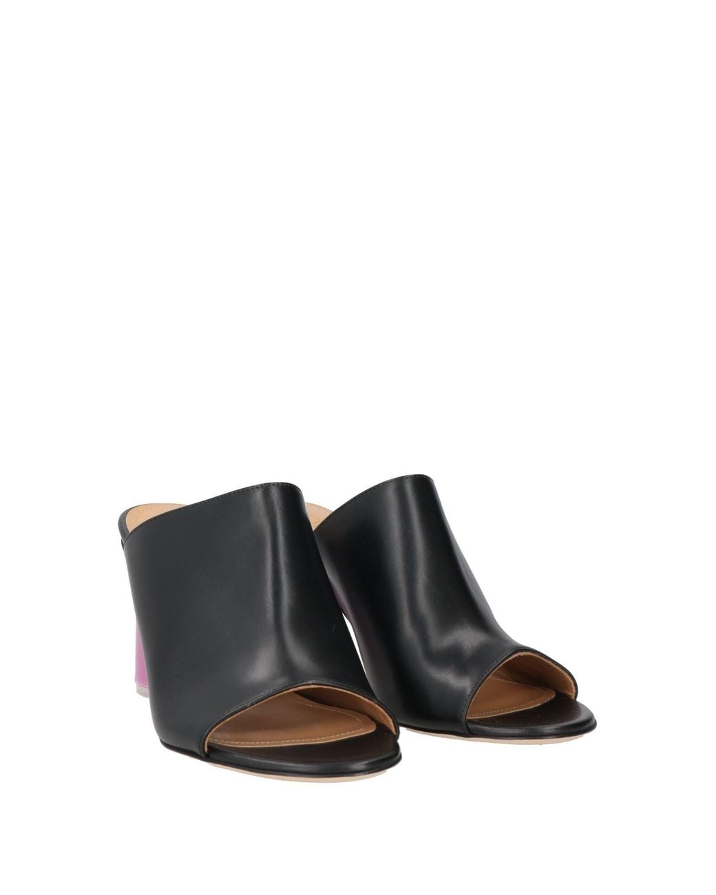 Loewe Black Nail Polish Leather Sandal