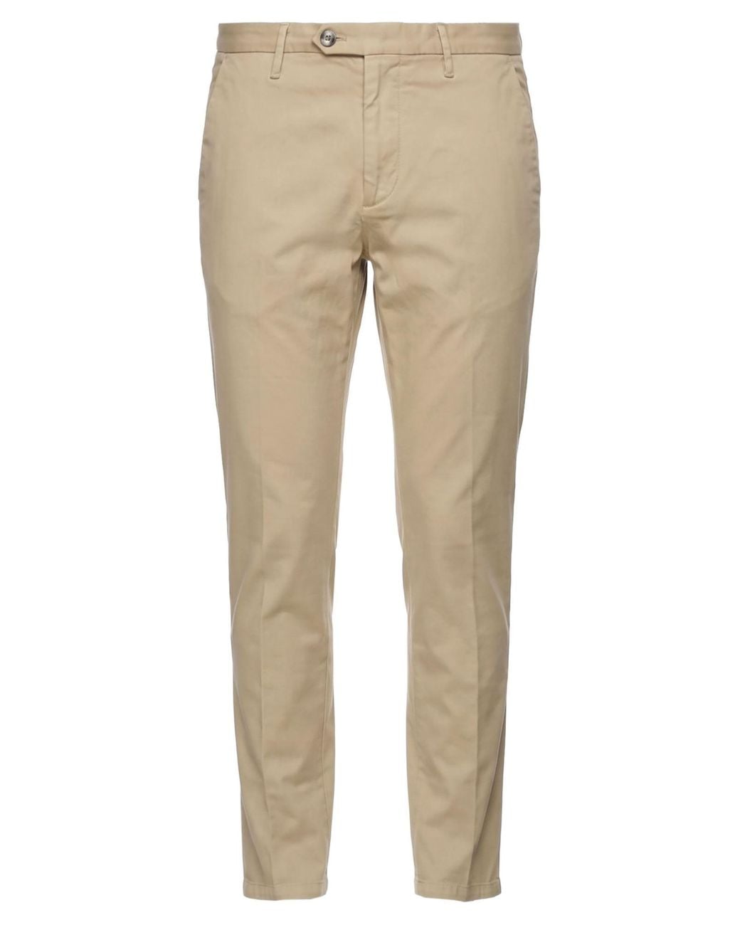 Michael Coal Natural Pants Cotton, Elastane for men