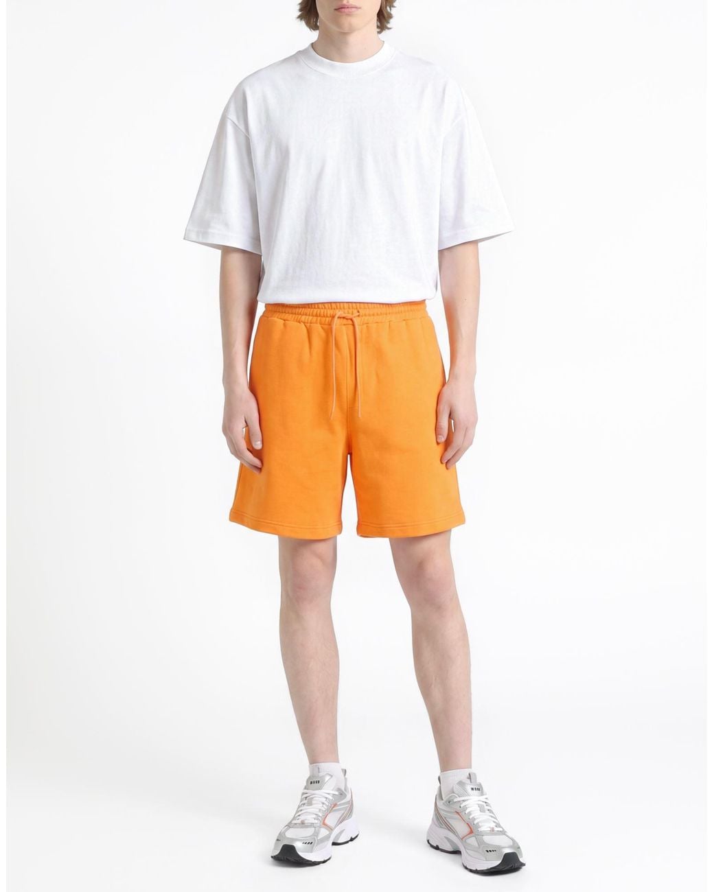 MSGM Orange Shorts & Bermuda Shorts Cotton for men
