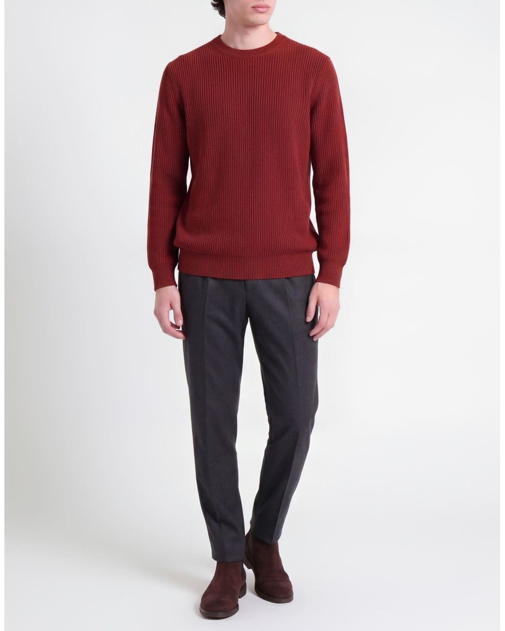 Gran Sasso Red Sweater Virgin Wool, Cashmere, Viscose for men