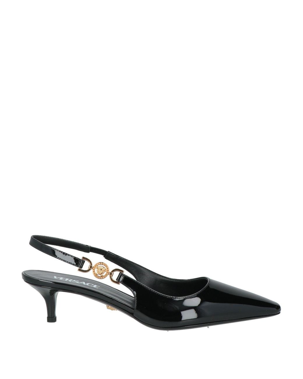 Versace Black Pumps Leather