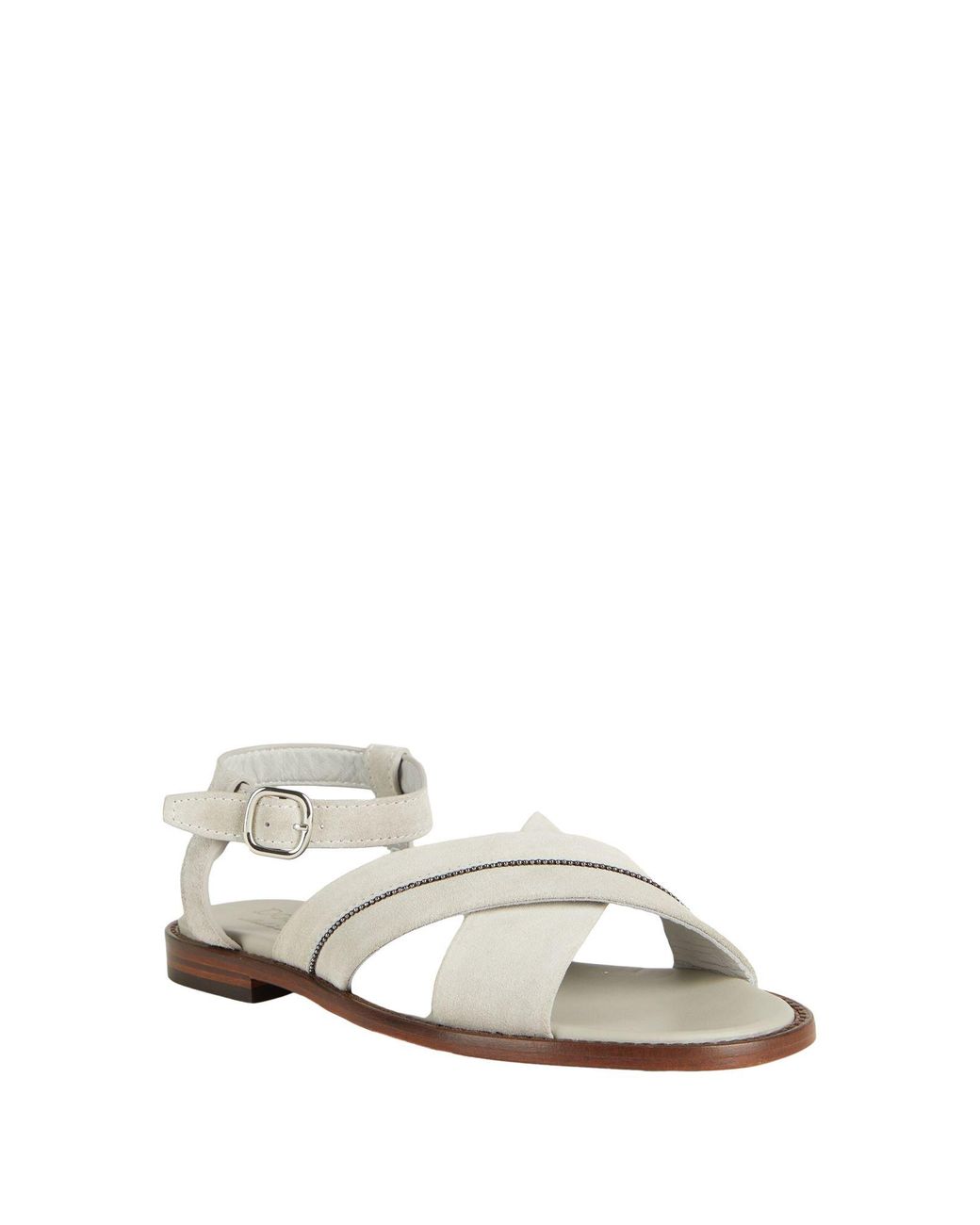 Doucal's White Light Sandals Calfskin