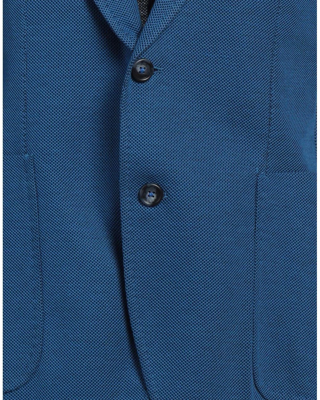 Manuel Ritz Blue Blazer Cotton for men