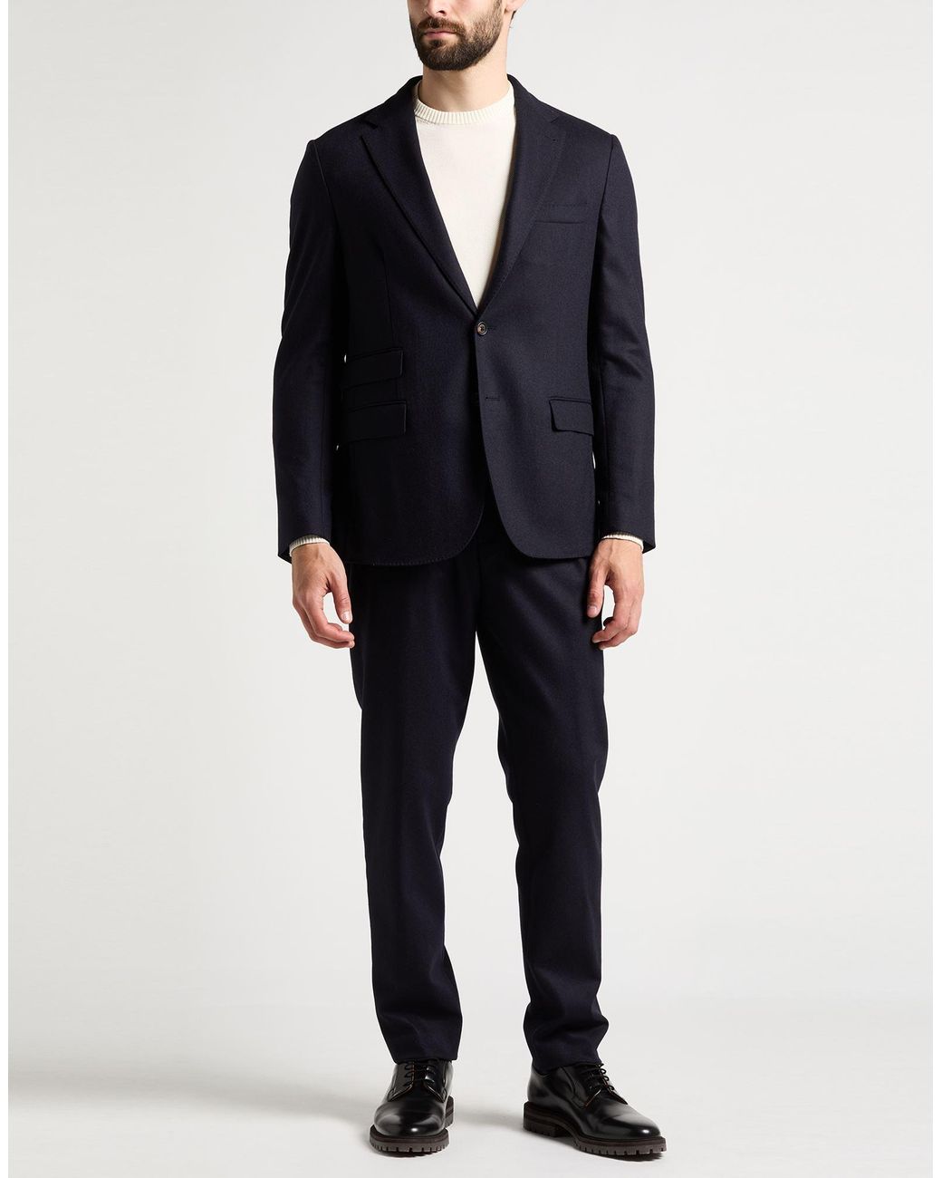 Eleventy Blue Midnight Suit Wool, Cashmere, Elastane for men