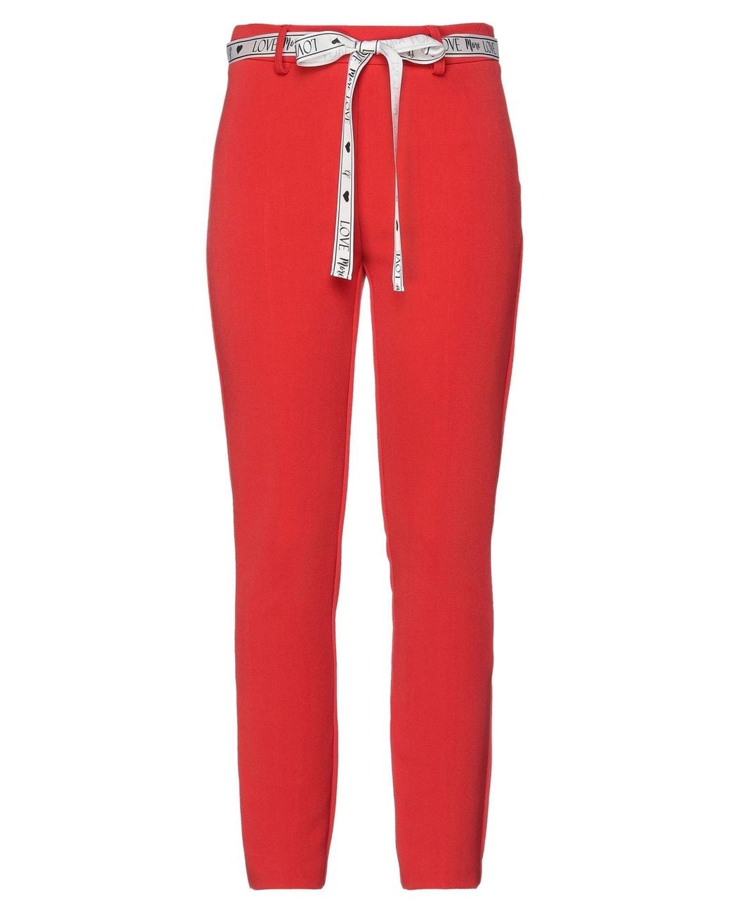 Cristinaeffe Red Pants Polyester, Viscose, Elastane