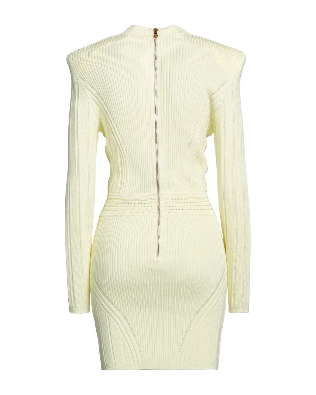 Robe Courte Balmain en coloris Yellow