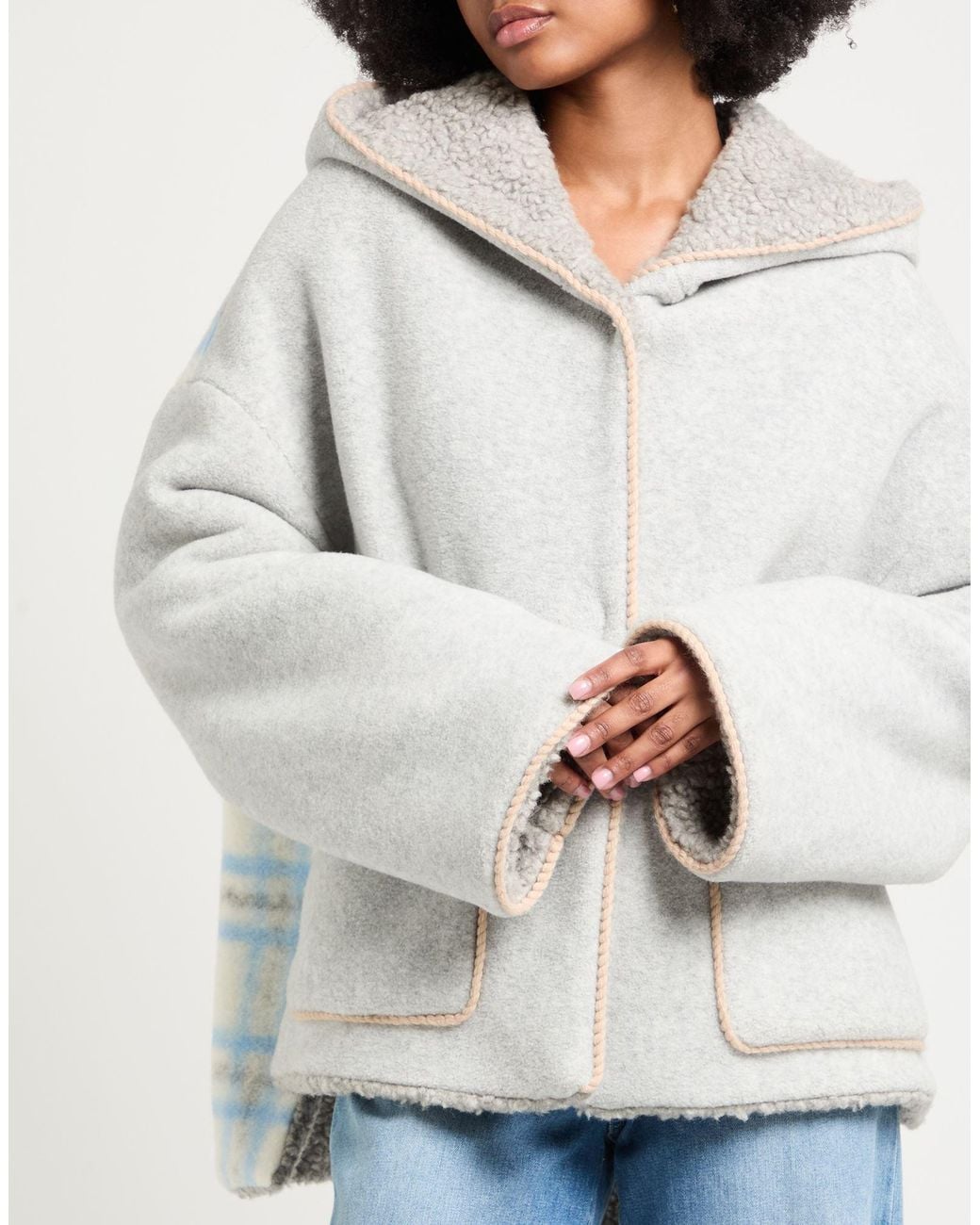 Ava Adore White Coat Polyester