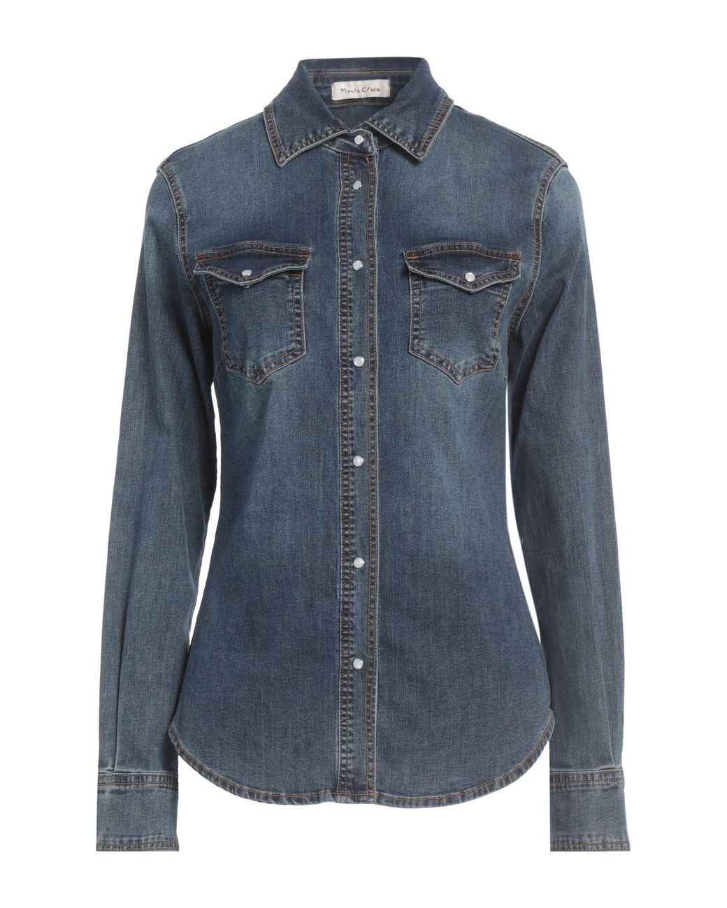 Manila Grace Blue Denim Shirt