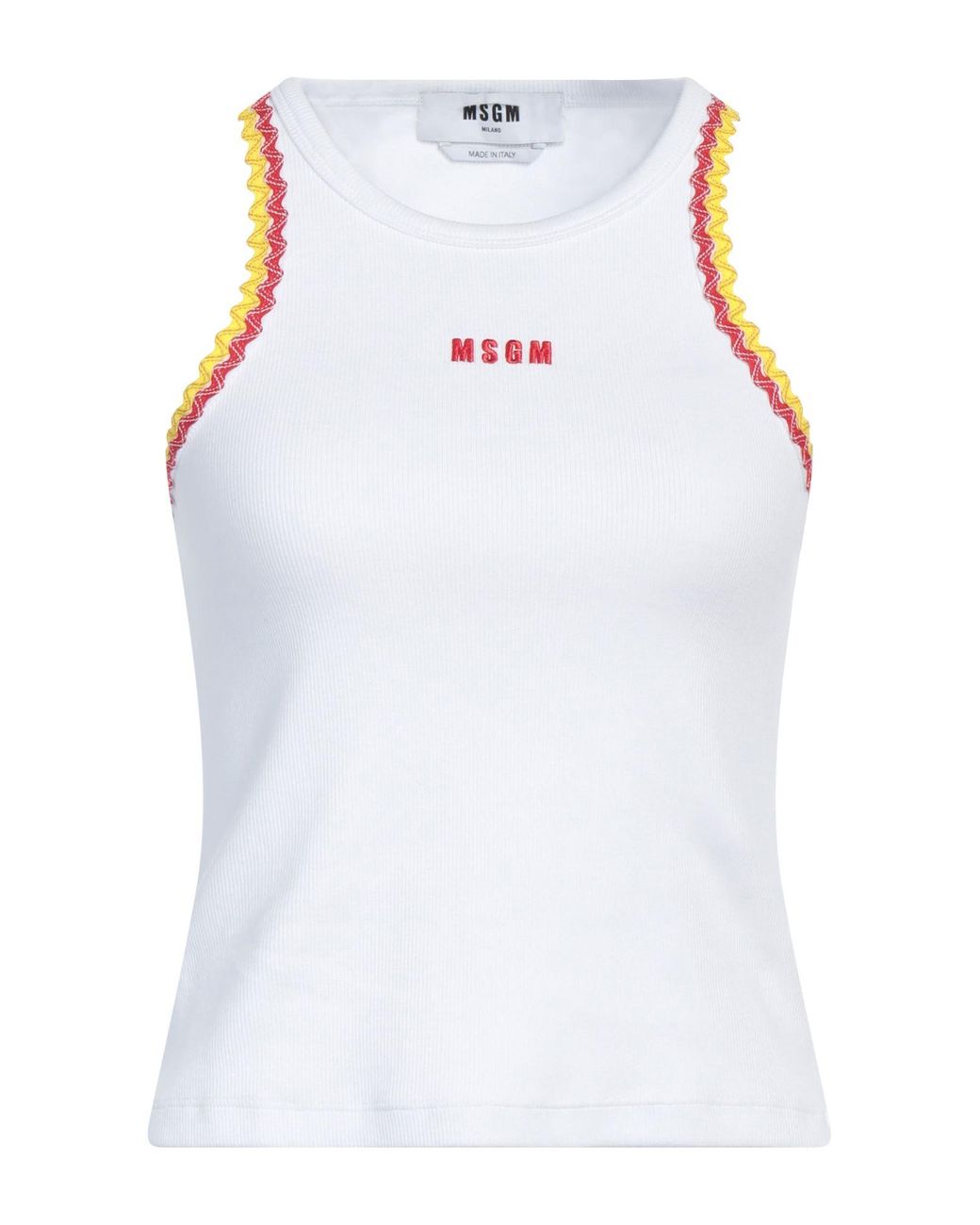 MSGM White Tank Top