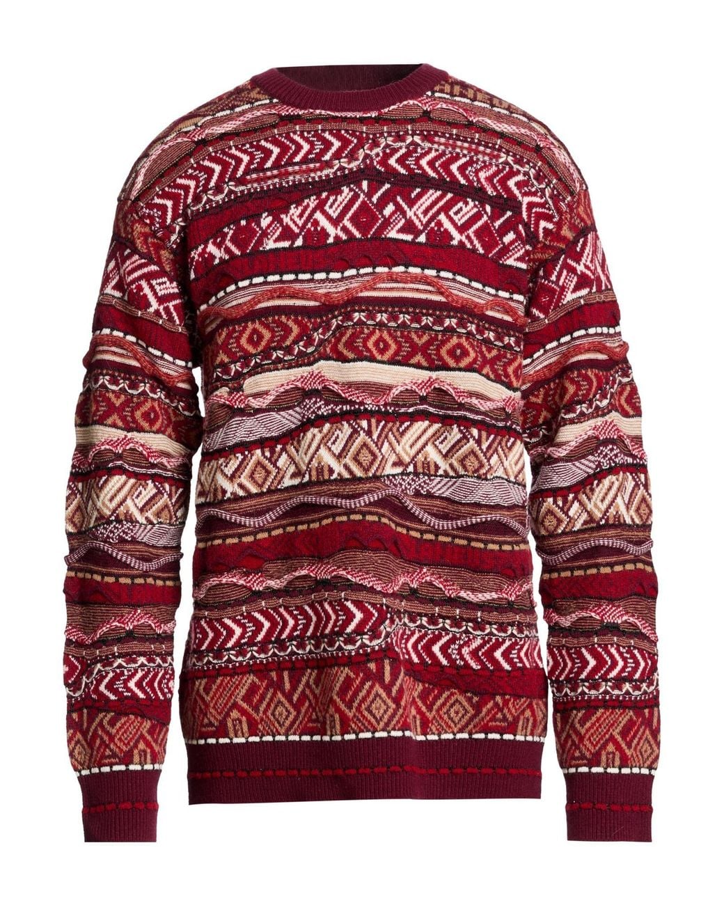 Laneus Red Burgundy Sweater Polyamide, Alpaca Wool, Polyacrylic, Synthetic Fibers, Virgin Wool for men