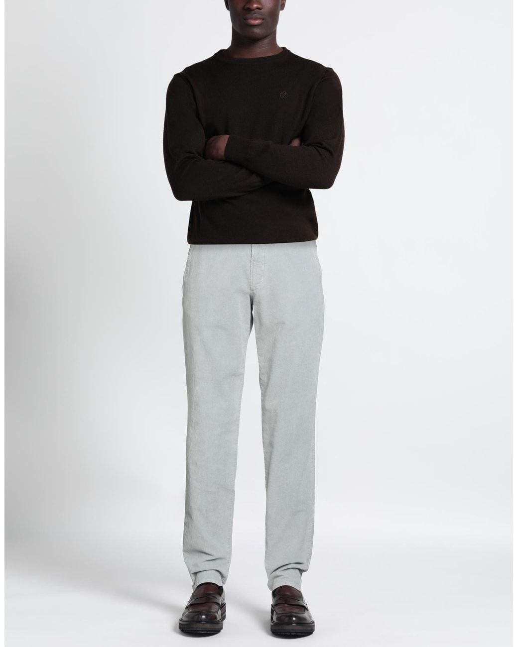 Hiltl Gray Light Pants Cotton, Elastane for men