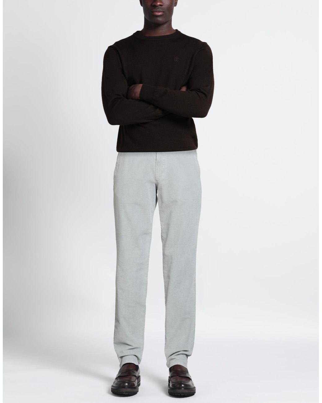 Hiltl Gray Light Pants Cotton, Elastane for men