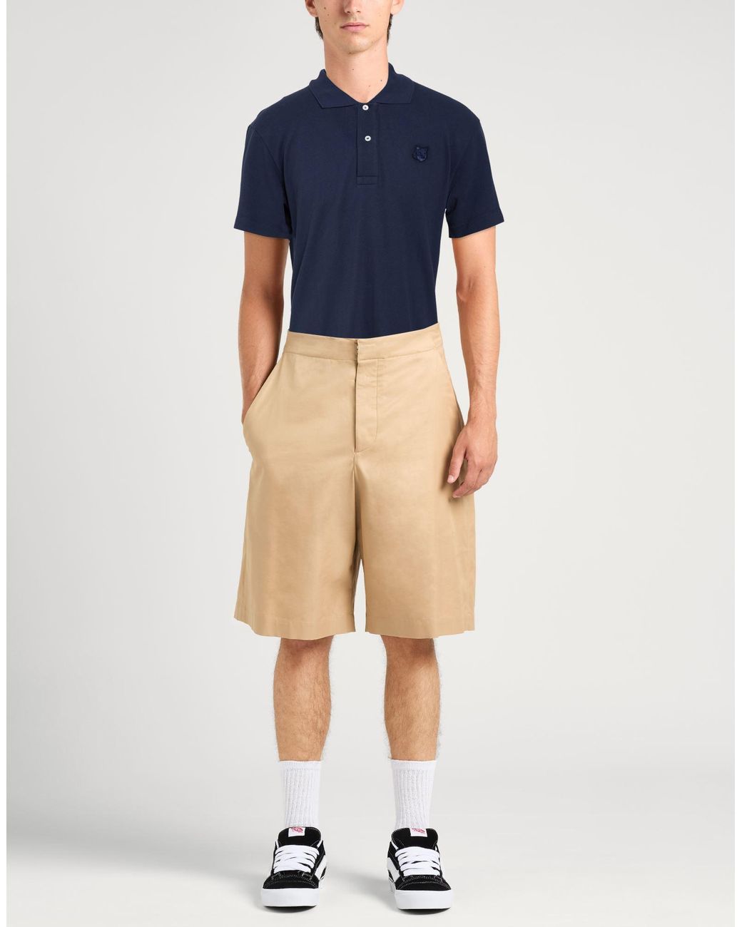Maison Kitsuné Blue Polo Shirt Cotton for men