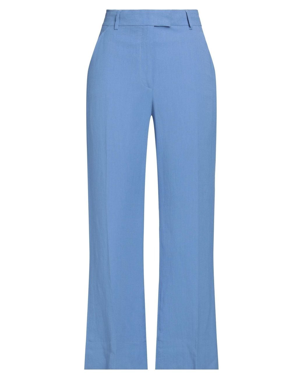 True Royal Blue Azure Pants Viscose, Linen