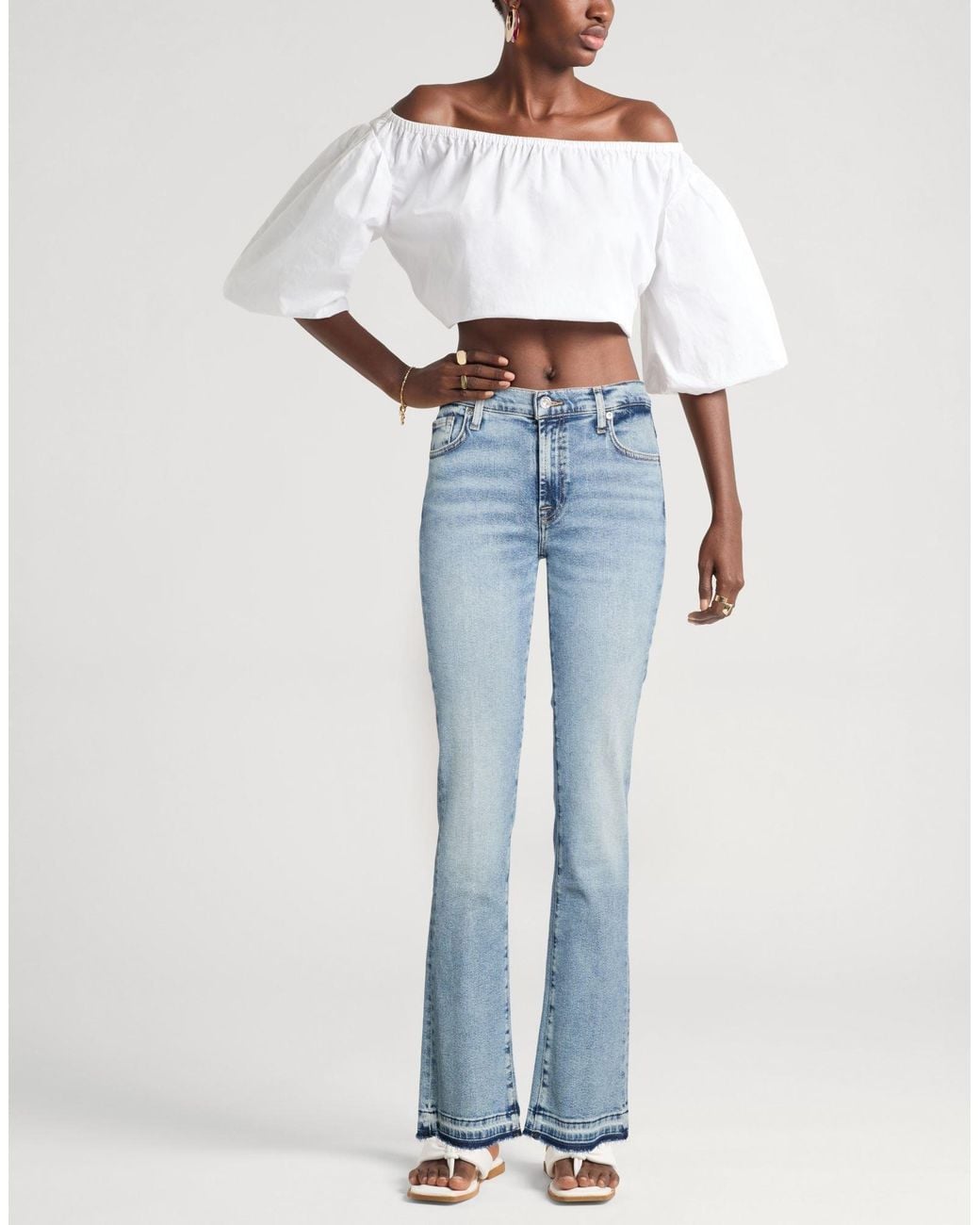 7 For All Mankind Blue Jeans Cotton, Modal, Elastomultiester, Elastane