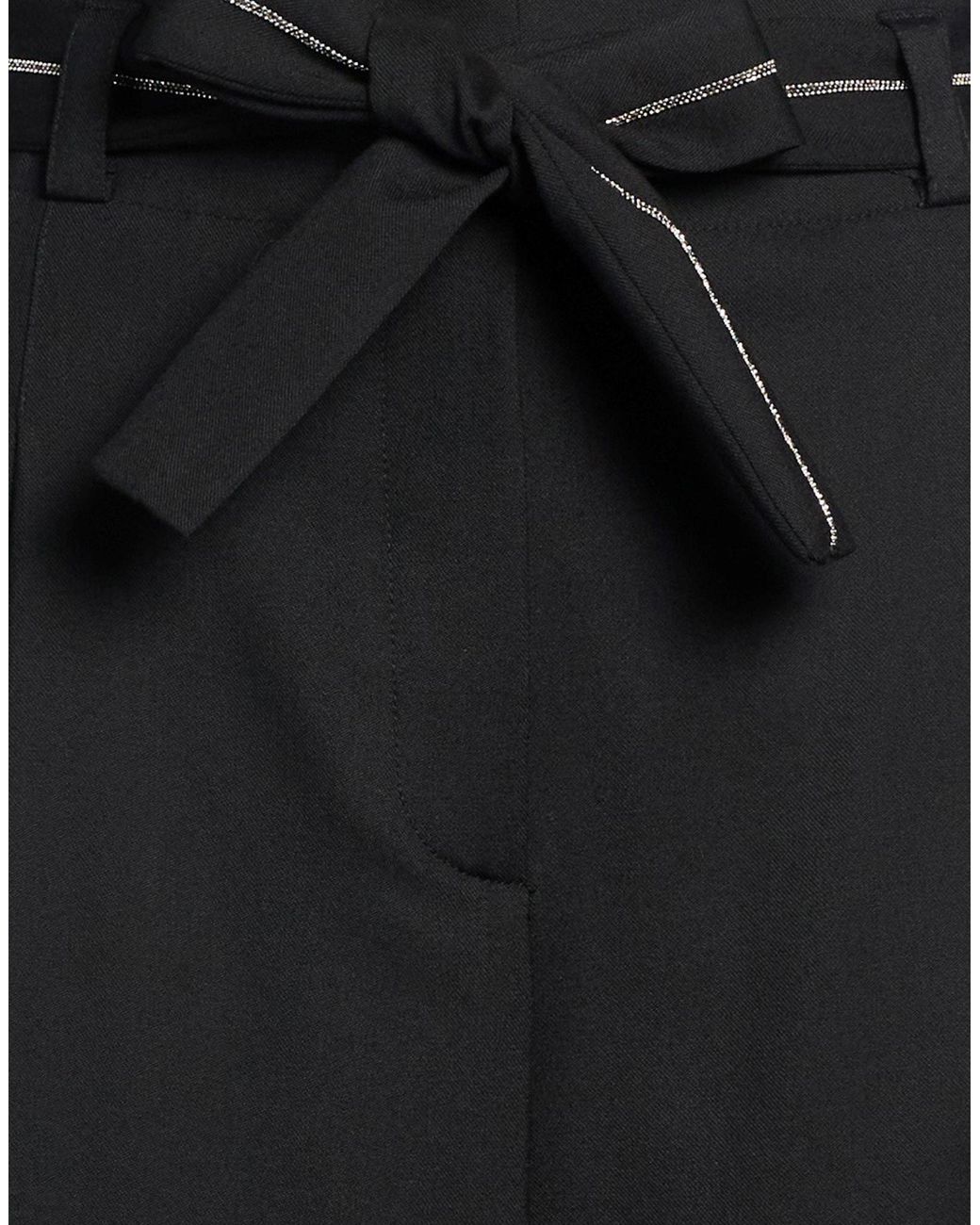 Peserico Black Pants Wool, Polyester, Elastane