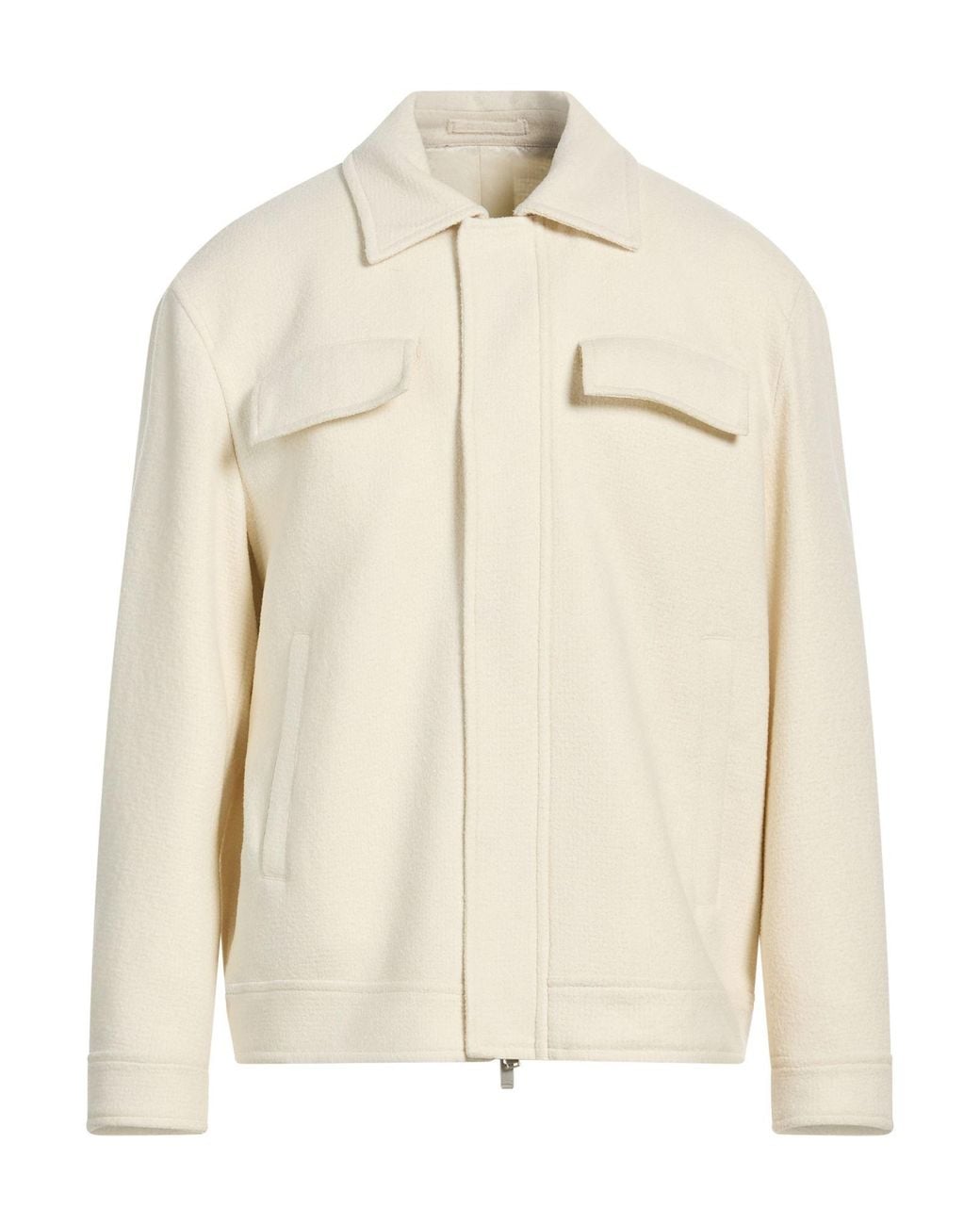 Lardini Natural Cream Jacket Wool, Silk for men