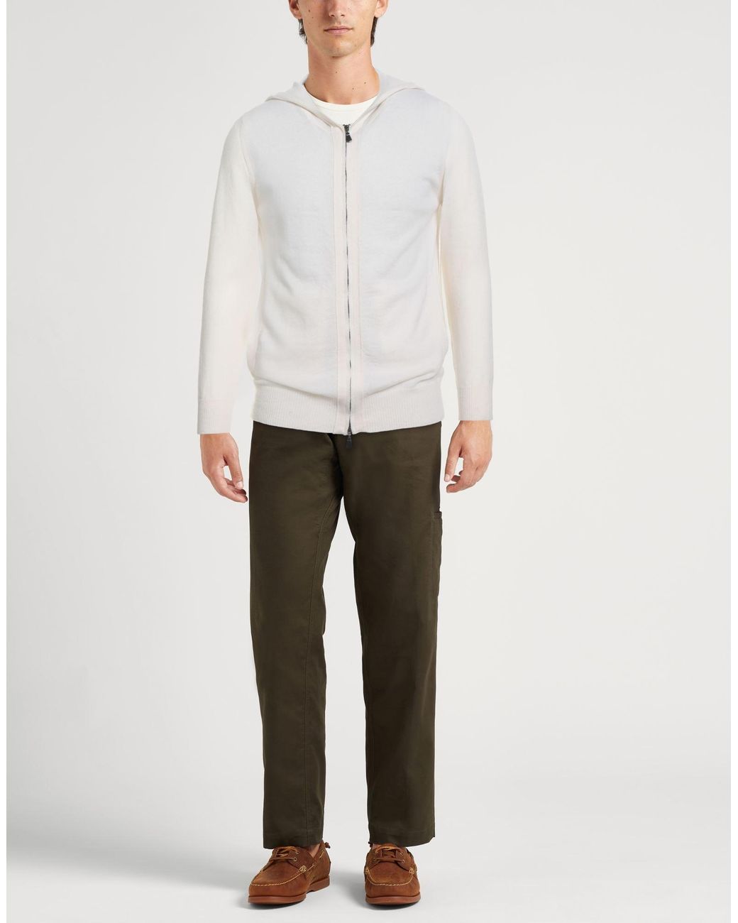 Alpha Studio Strickjacke in White für Herren