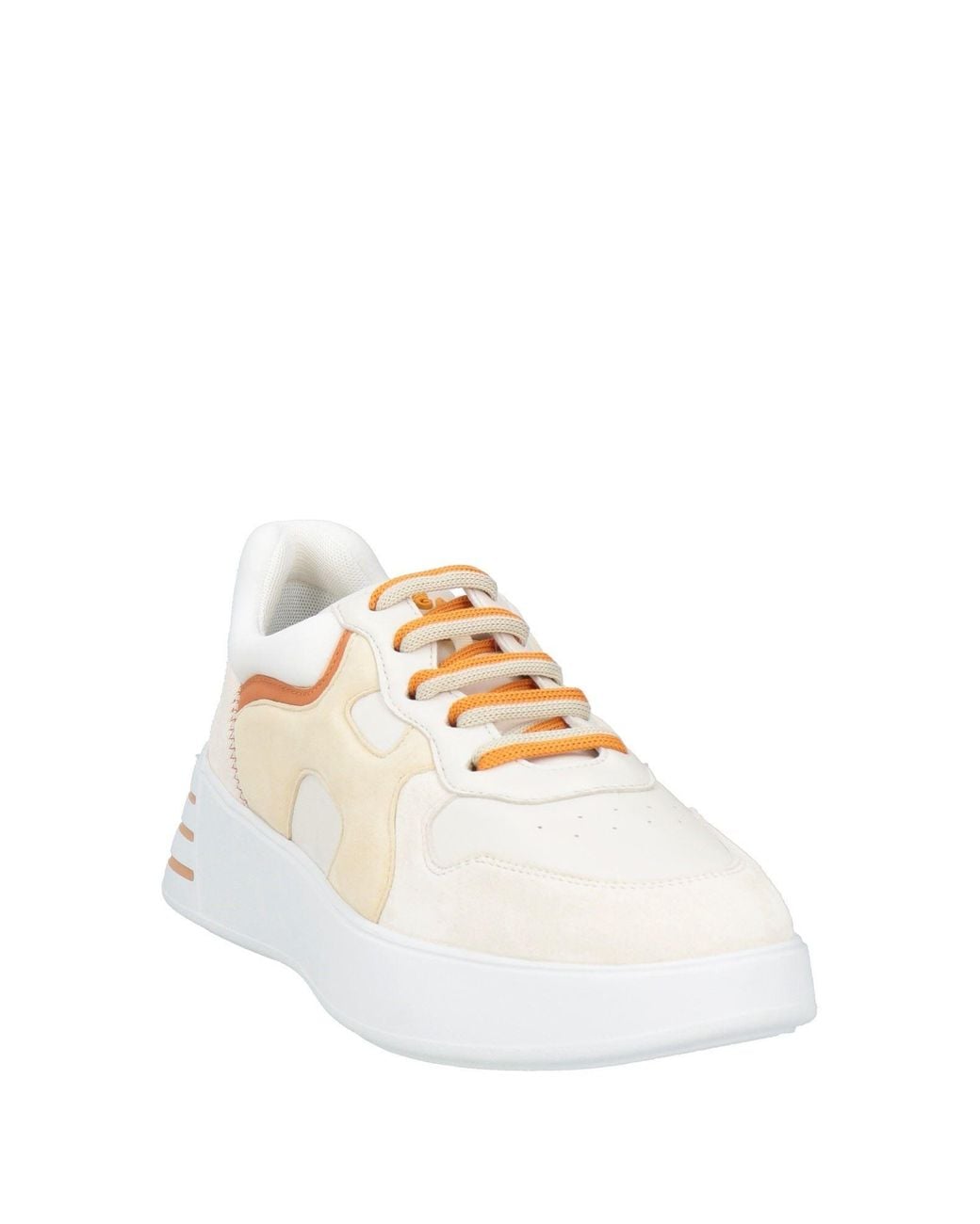 Hogan White Sneakers Leather, Textile Fibers