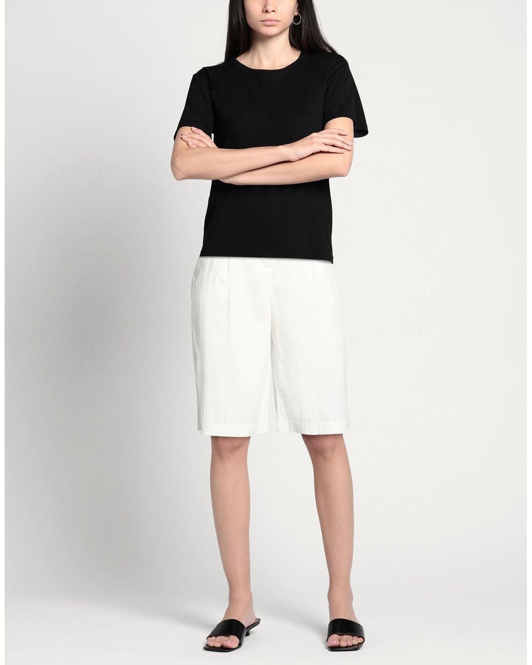 Patrizia Pepe White Shorts & Bermuda Shorts