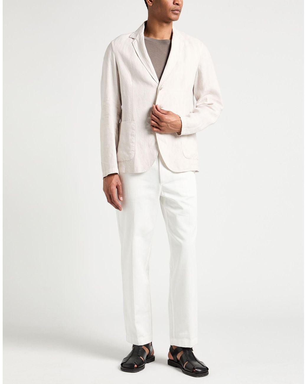 Fedeli Natural Blazer Linen for men