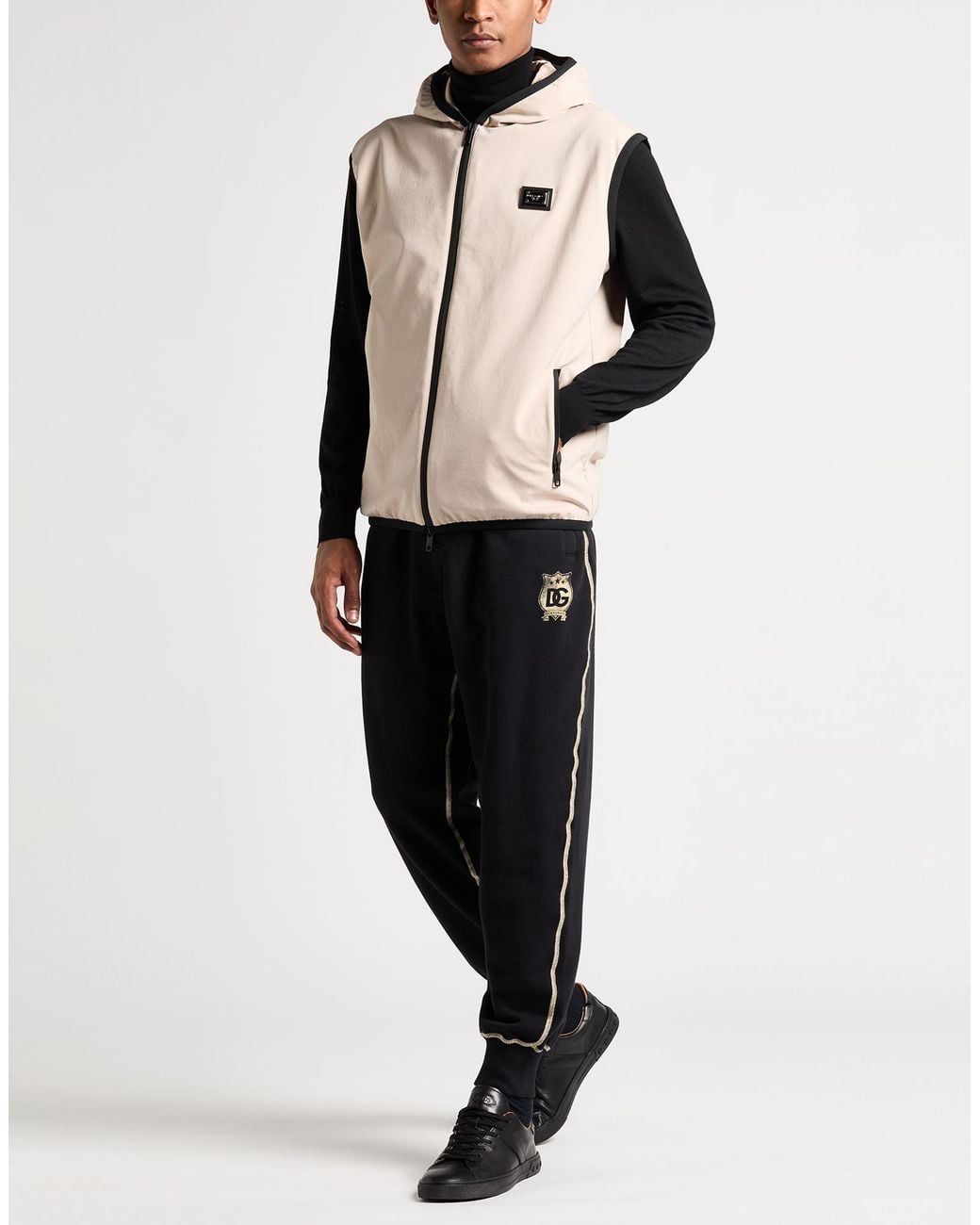 Dolce & Gabbana Natural Vest Cotton, Polyamide, Elastane for men