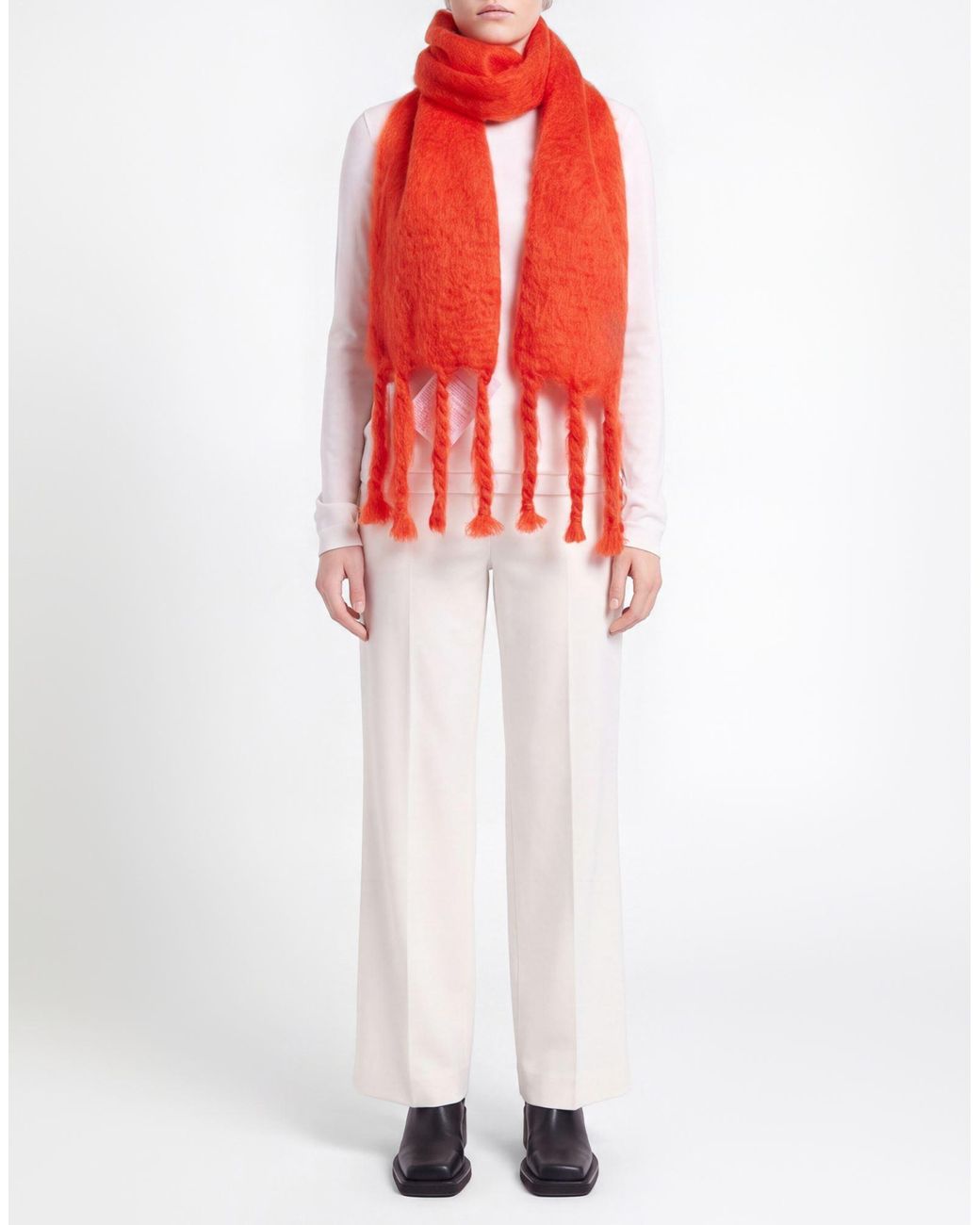 Jil Sander Red Scarf