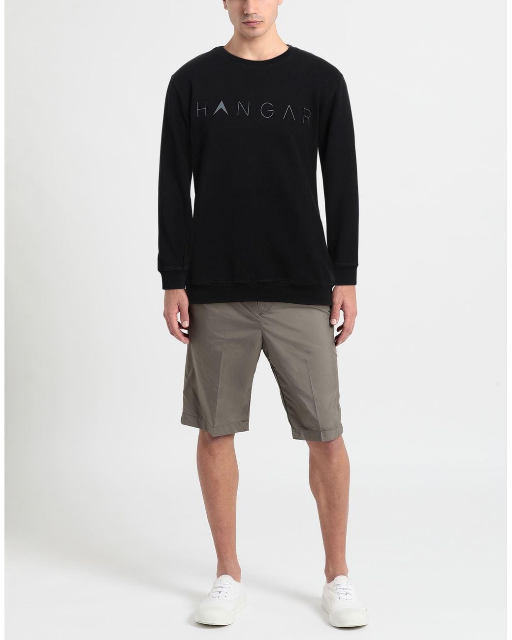 Hangar Black Sweatshirt Cotton for men