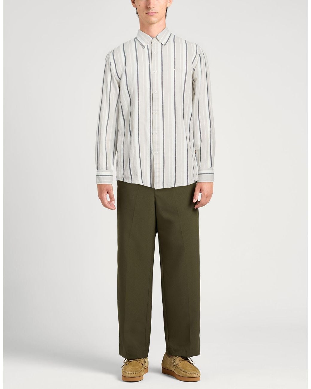 Boss White Shirt Linen, Cotton for men