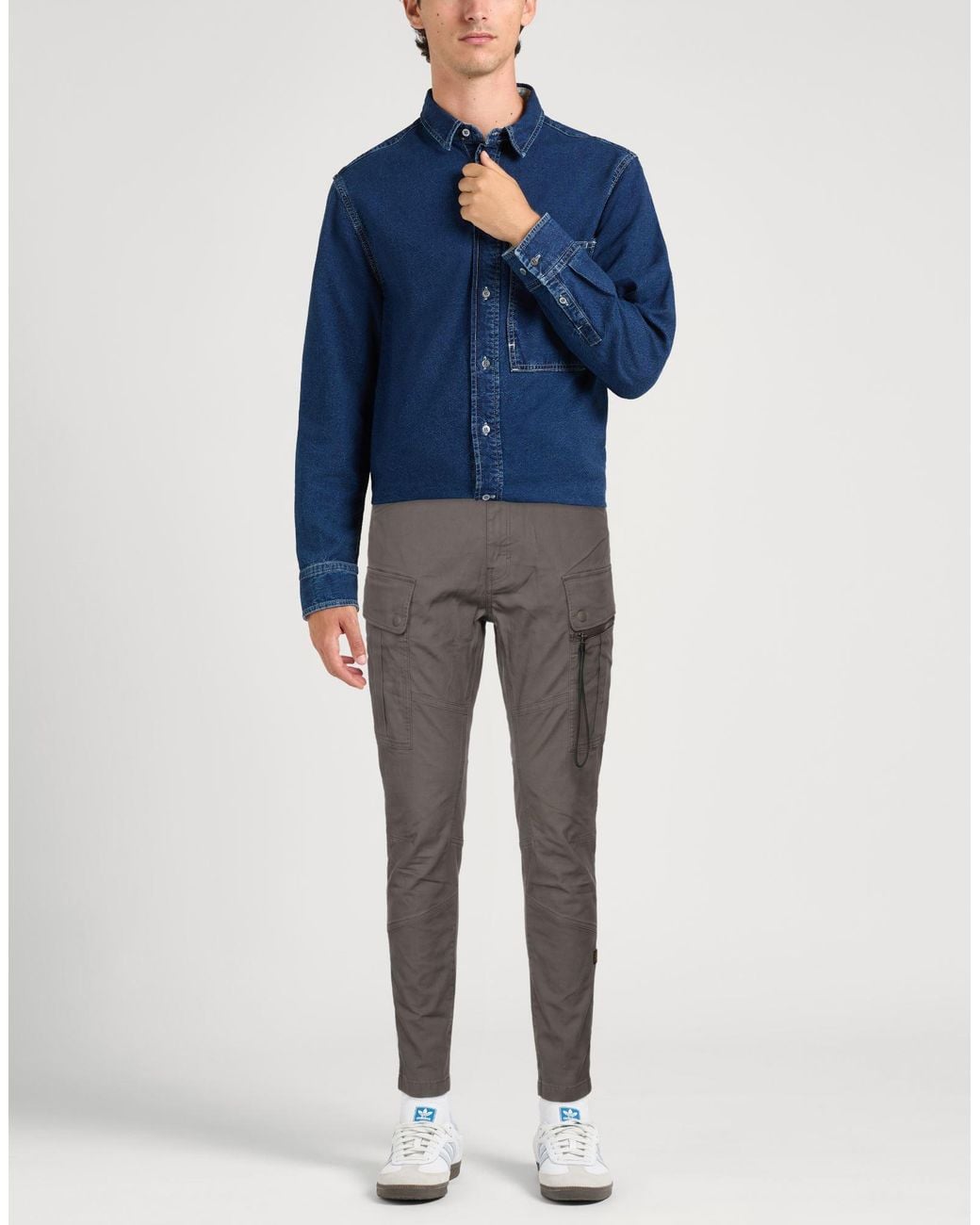 G-Star Gray Pants Recycled Cotton, Cotton, Elastane for men