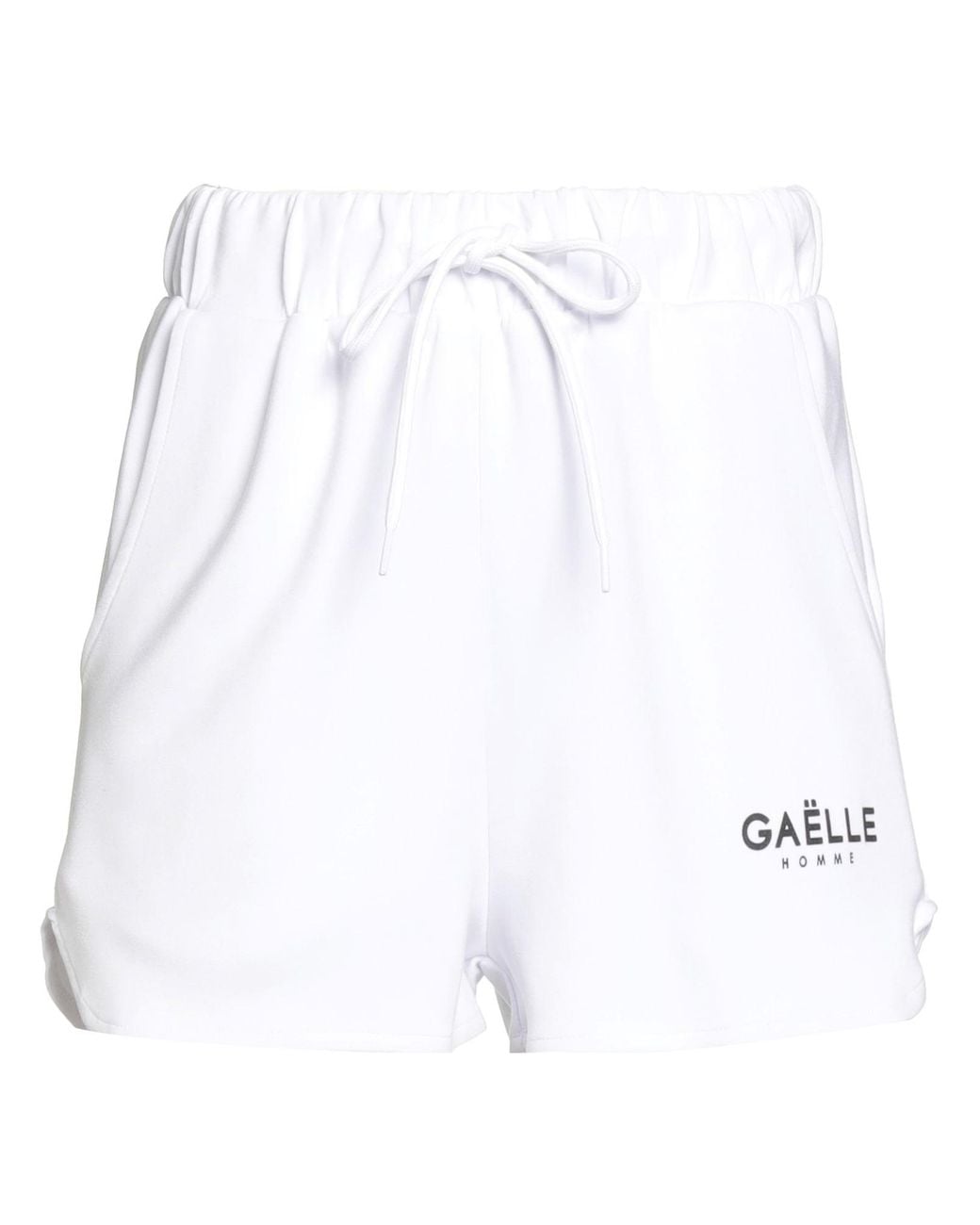 Gaelle Paris White Shorts & Bermuda Shorts Polyester, Modal, Elastane