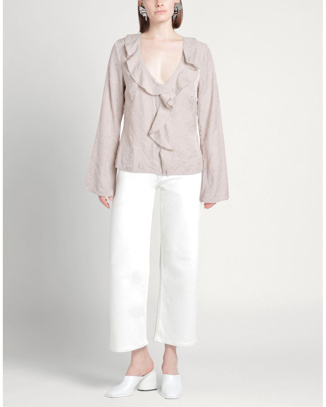 Camicettasnob White Top Viscose, Polyester