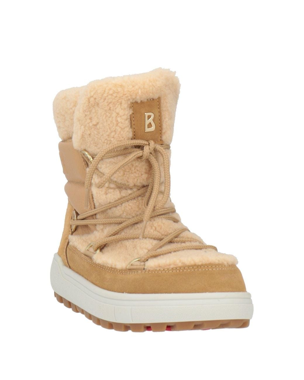 Bogner Natural Camel Ankle Boots Leather, Textile Fibers
