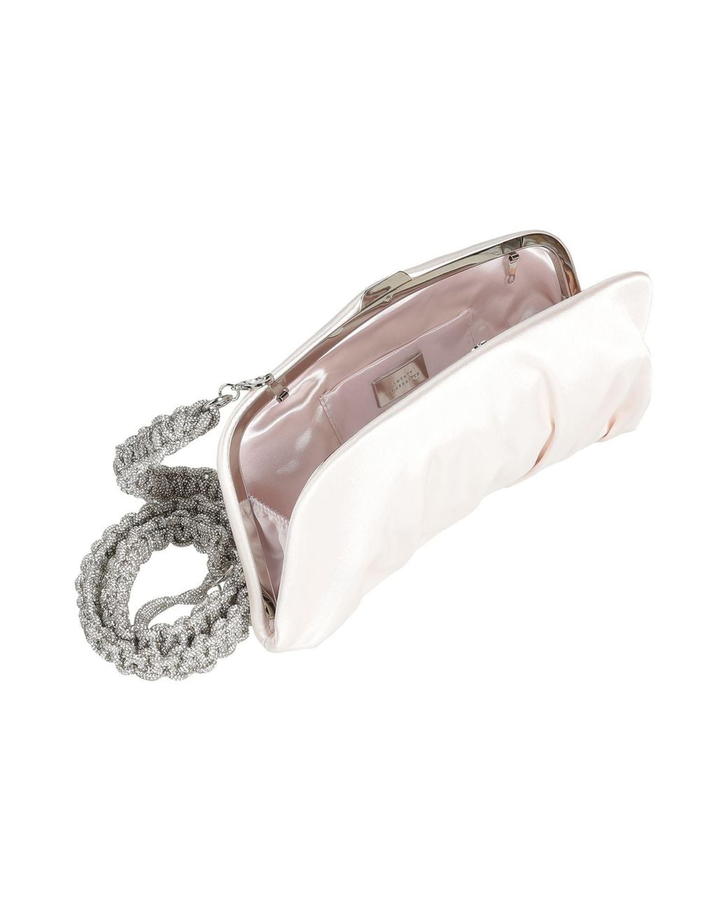 Twenty Four Haitch White Clutch Textile Fibers