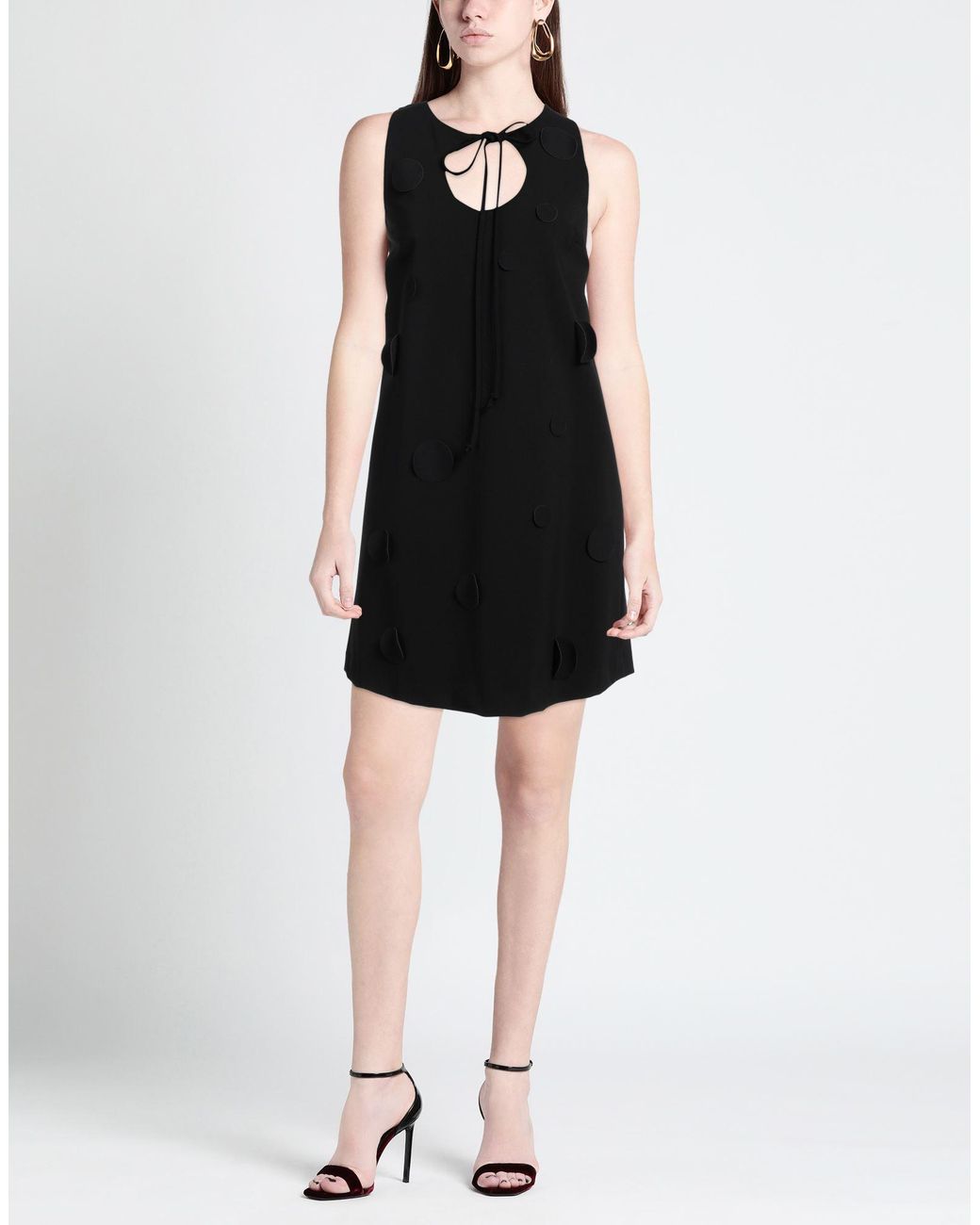 1 One Black Mini Dress Viscose, Polyamide, Elastane
