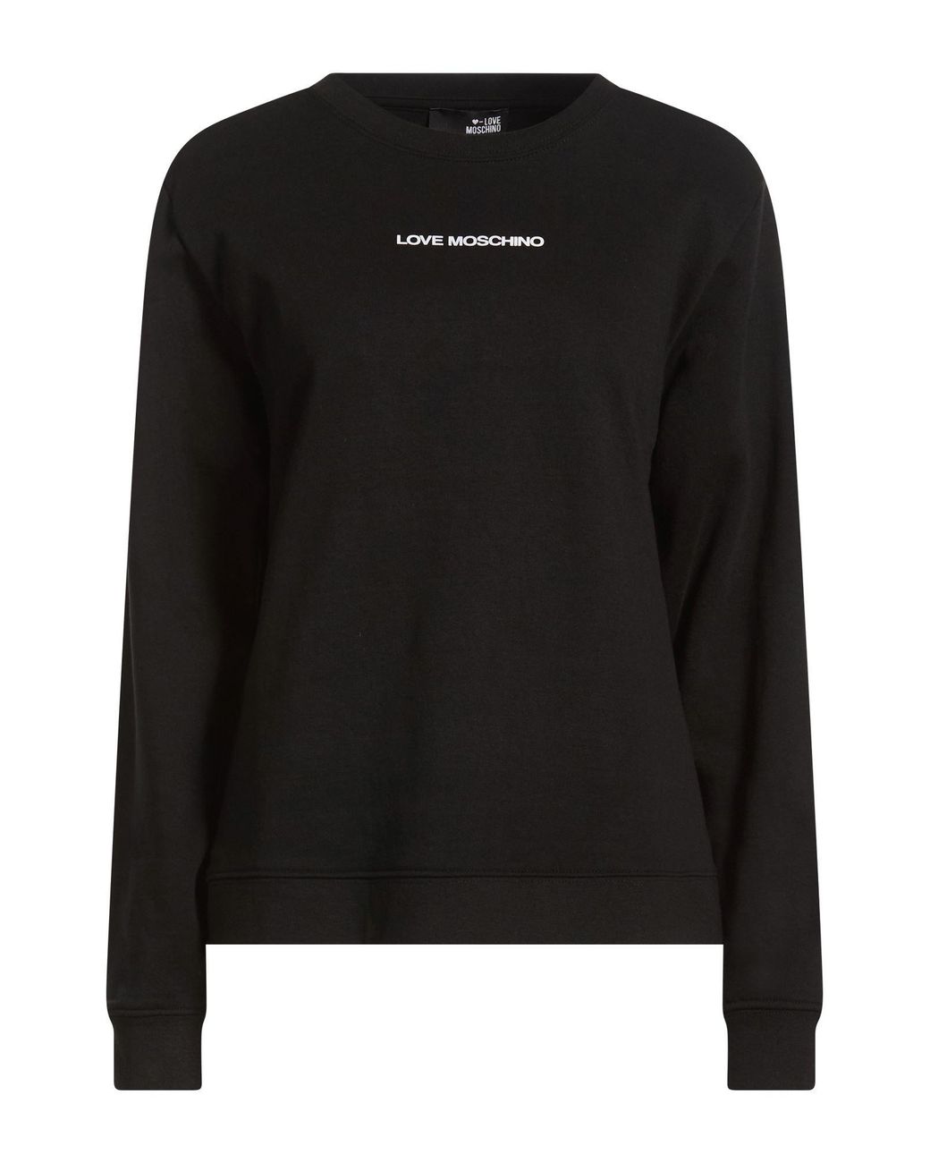 Love Moschino Black Sweatshirt Cotton, Polyester