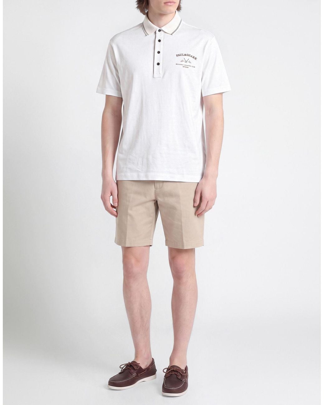 Paul & Shark White Polo Shirt Cotton, Lyocell for men