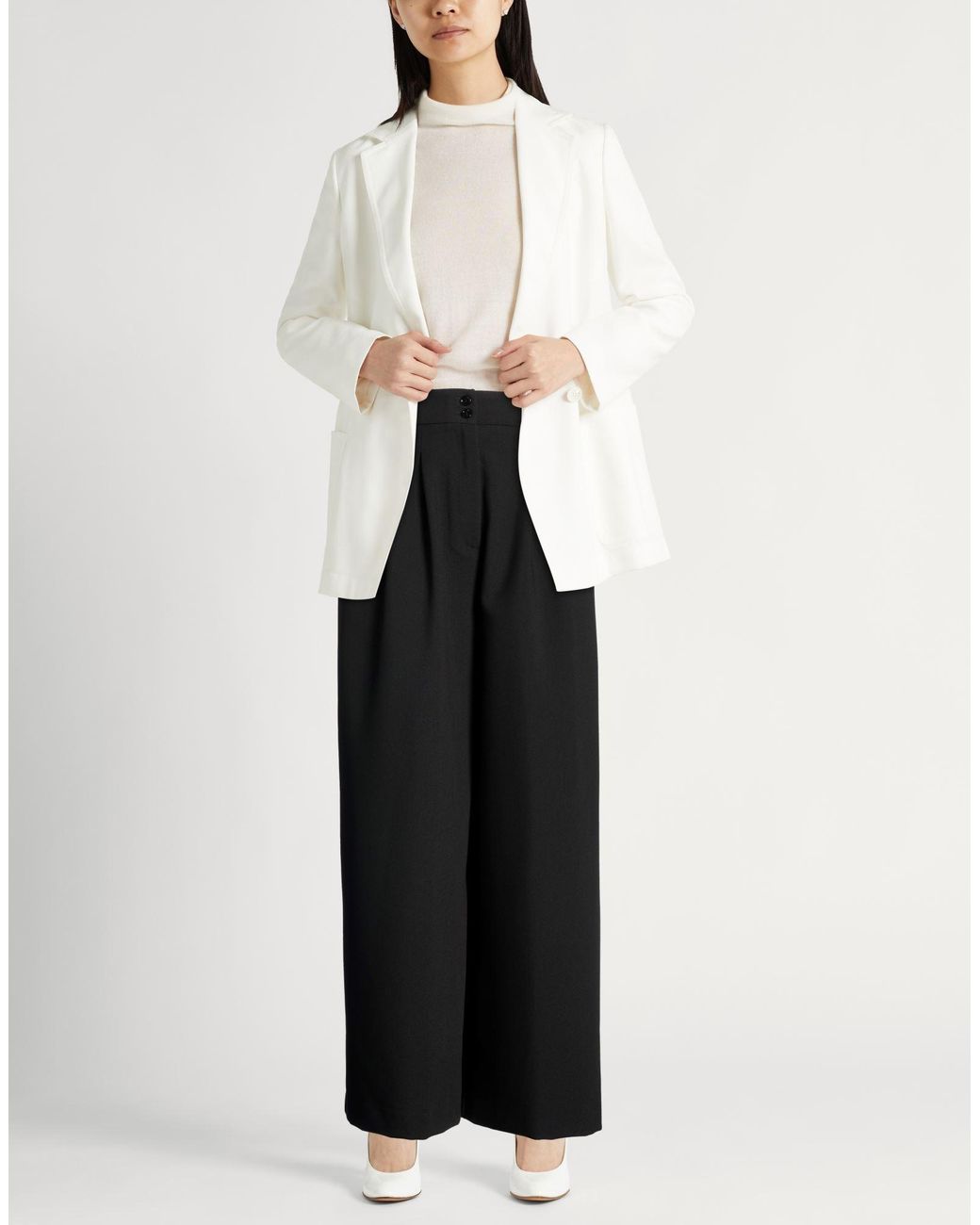 Annarita N. Black Pants Polyester, Viscose, Elastane