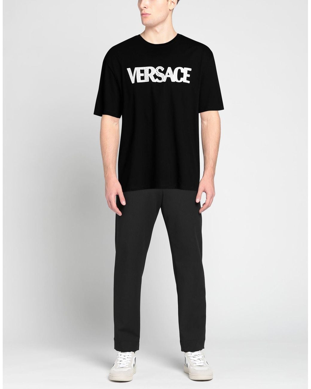 Camiseta Versace de hombre de color Black