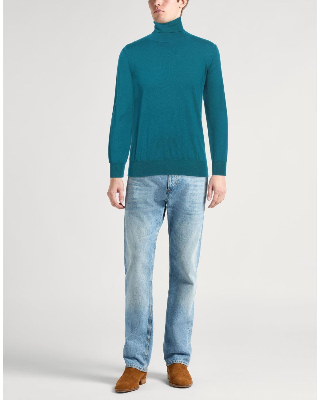 Paolo Pecora Blue Turtleneck for men