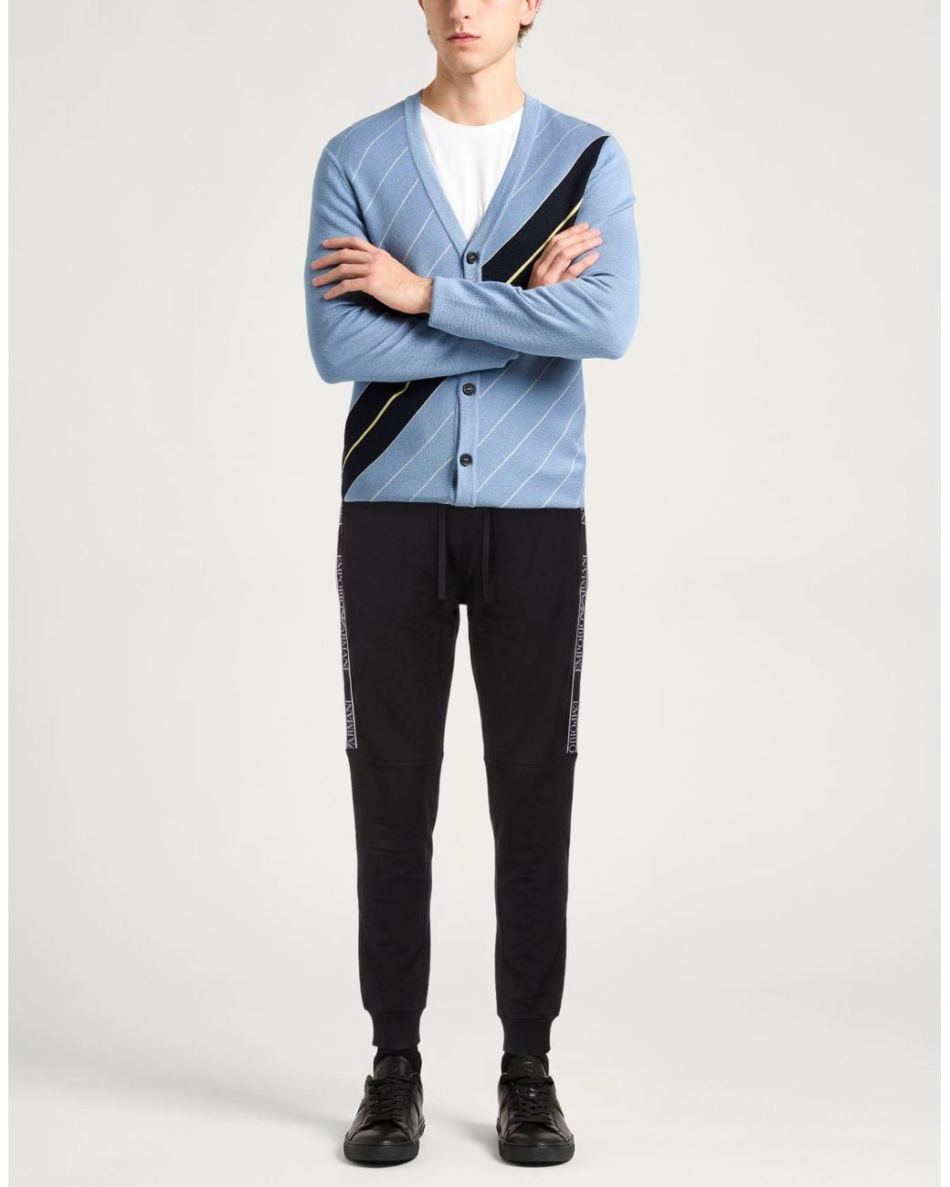Emporio Armani Black Trouser for men