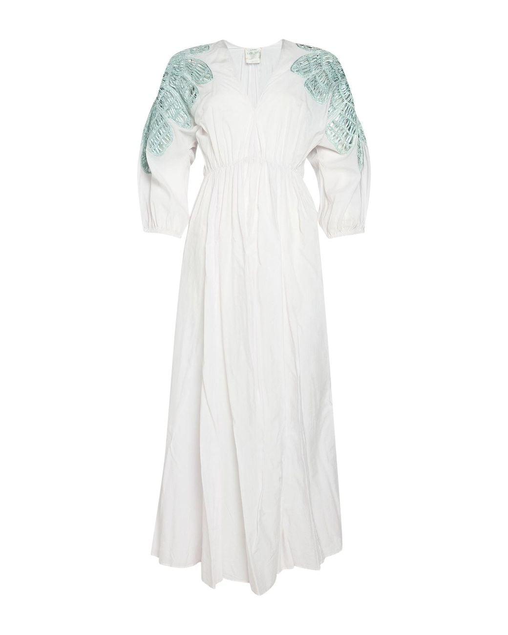 Forte_forte White Maxi Dress Viscose, Cotton