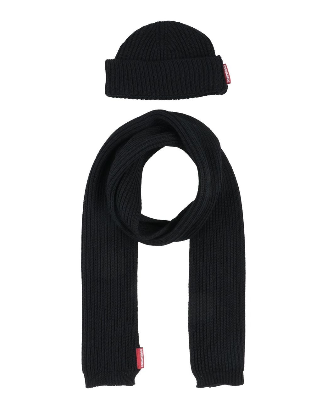 DSquared² Black Accessories Set Wool for men