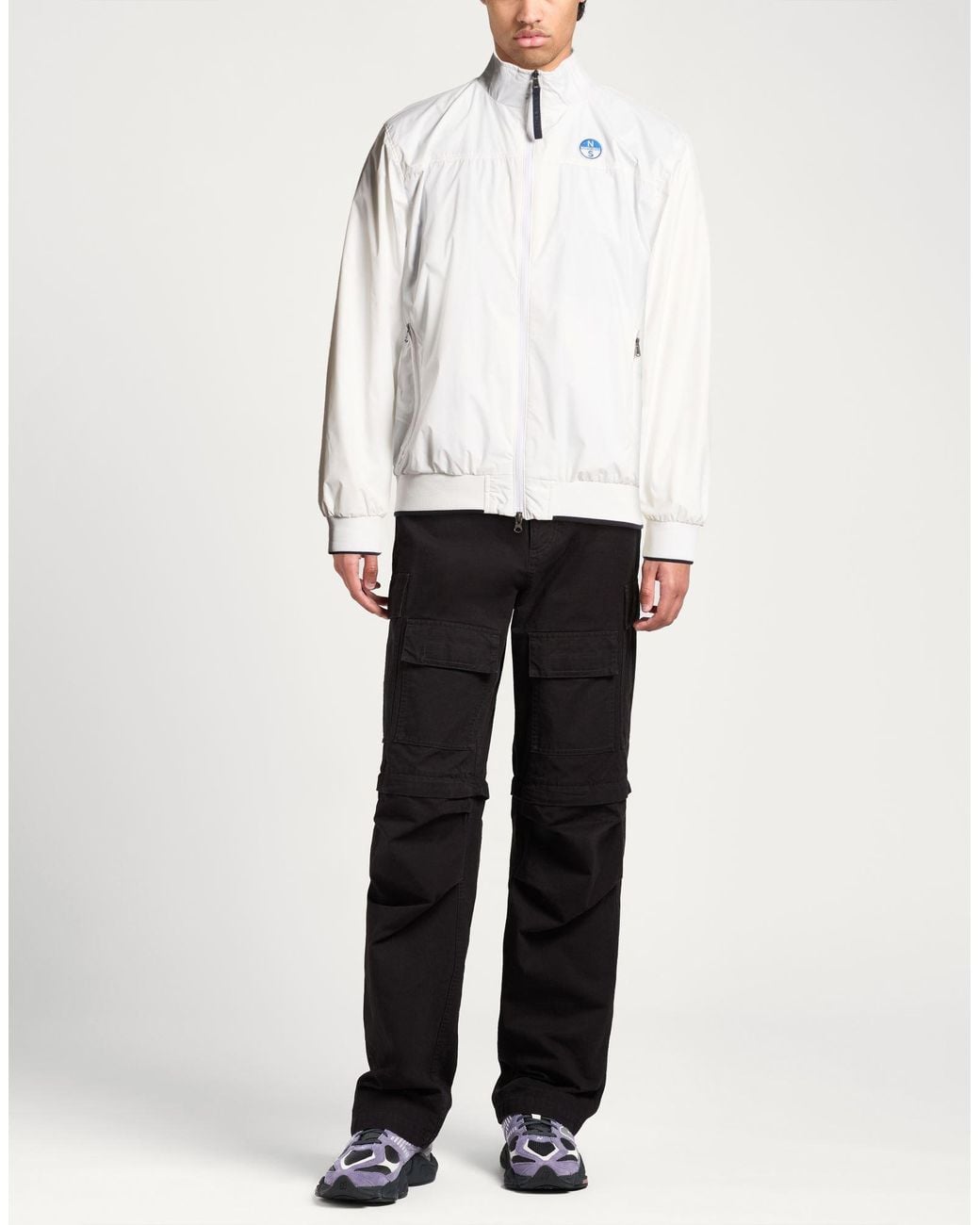 North Sails White Jacket Nylon for men