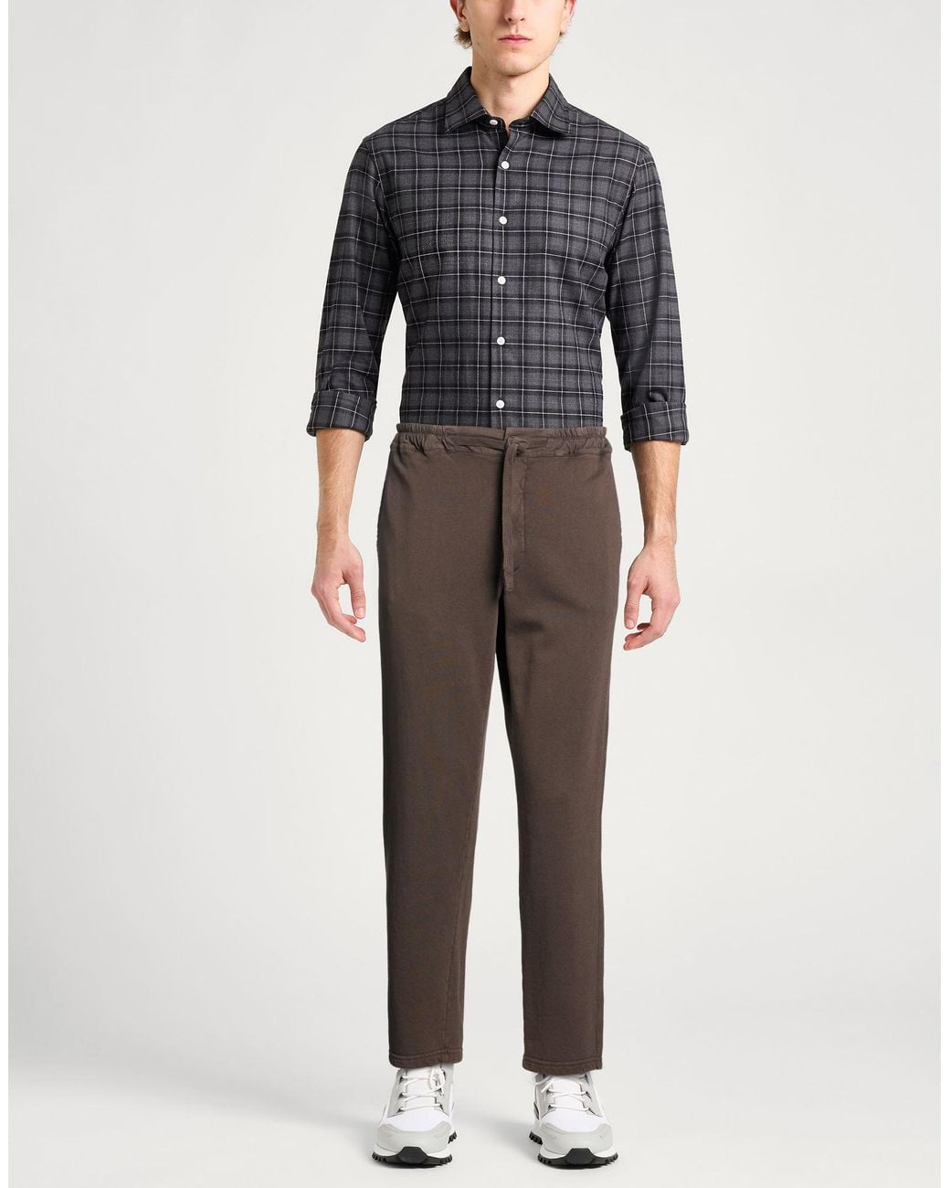 Crossley Brown Chocolate Pants Cotton for men