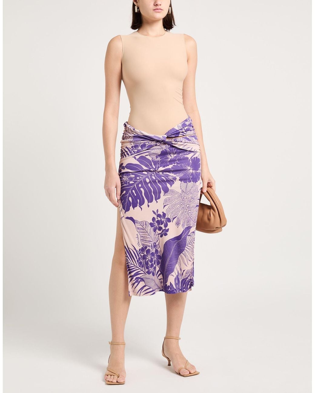 Pinko Purple Midi Skirt