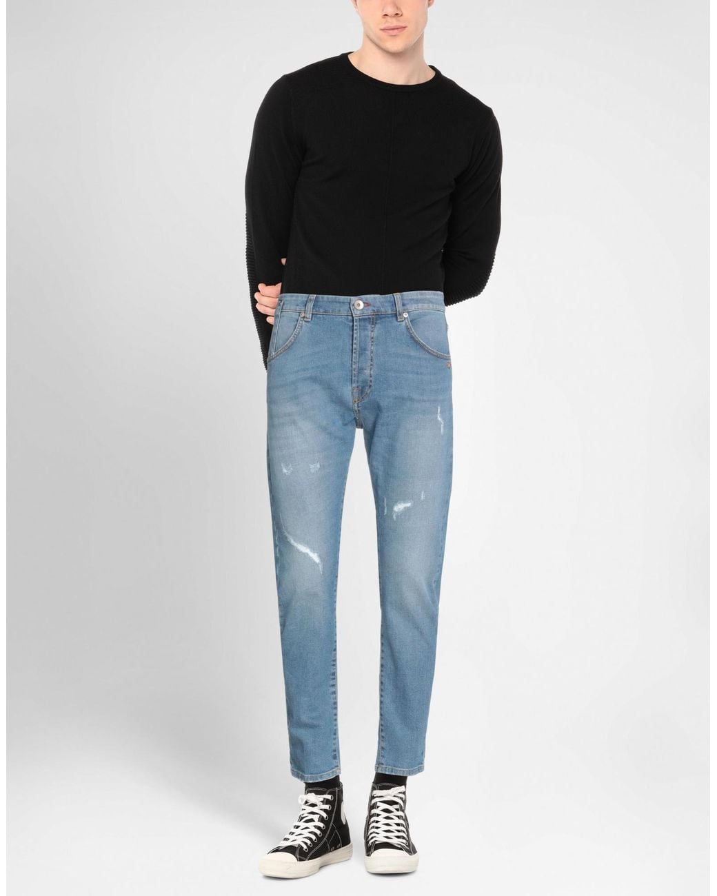 Berna Blue Denim Trousers for men